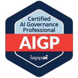 AIGP certification badge issued by ISACA